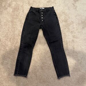 Abercrombie High-Rise Black Women's Jeans with Button Fly
